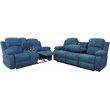 Lifestyle Furniture Nikki 2-Pieces Microfiber Recliner Sofa Set in Blue