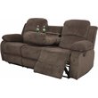 Lifestyle Furniture Rual 2-Pieces Grid Cloth Recliner Sofa Set in Taupe/Brown