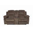 Lifestyle Furniture Rual 2-Pieces Grid Cloth Recliner Sofa Set in Taupe/Brown