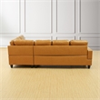 Lifestyle Furniture Biscuits Right-Facing Sectional & Ottoman in Ginger