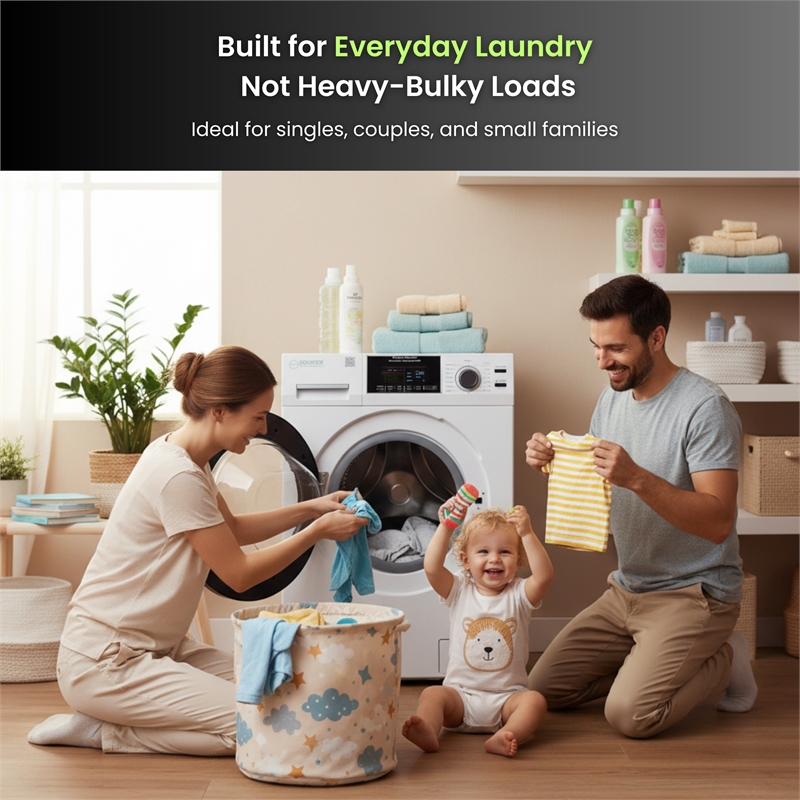 Equator CONVERTIBLE Washer-Dryer 18lb/1.9cf SANITIZE ALLERGEN Cycle 1400RPM