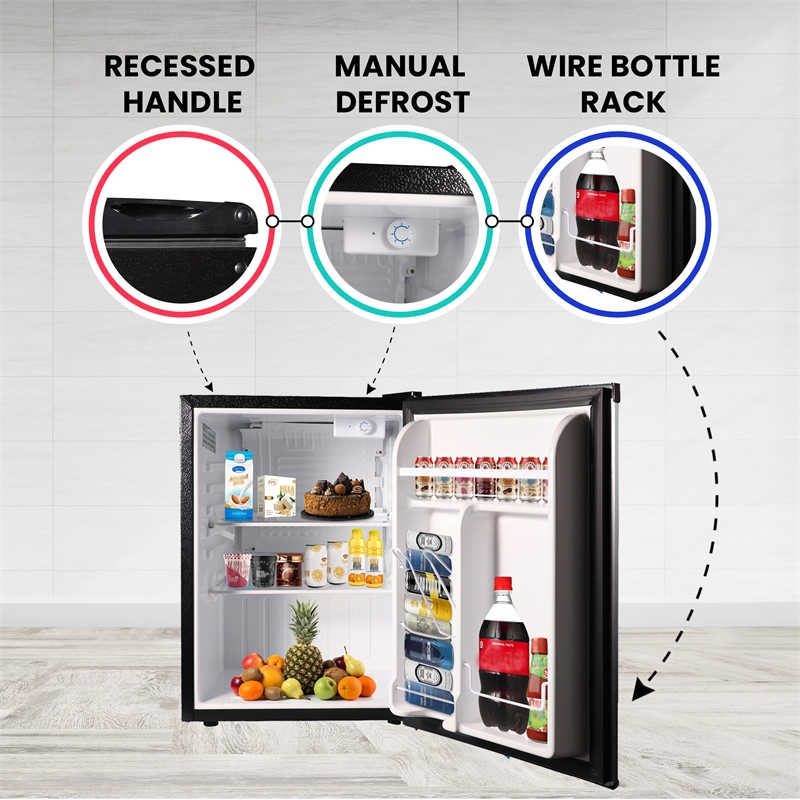 Conserv 2.6 cu.ft. Stainless Compact Refrigerator with Reversible Door