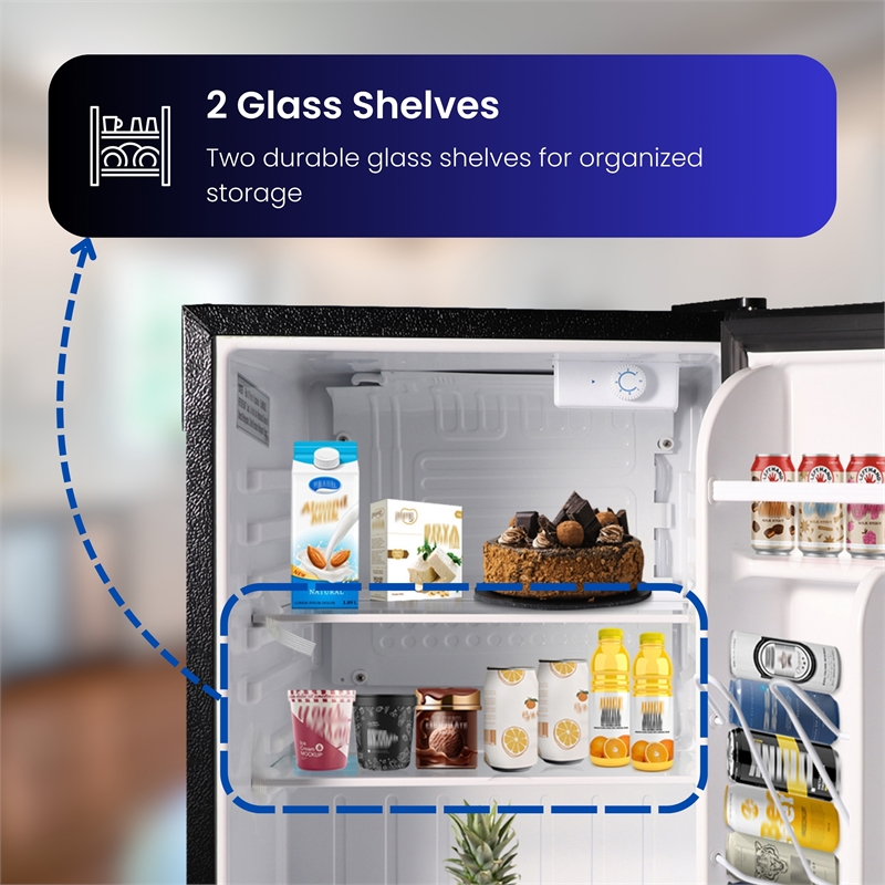 Conserv 2.6 cu.ft. Stainless Compact Refrigerator with Reversible Door