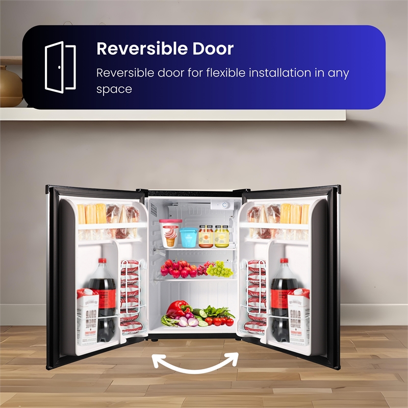 Conserv 2.6 cu.ft. Stainless Compact Refrigerator with Reversible Door