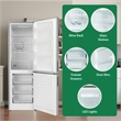 Conserv 11cf Bottom Freezer Refrigerator 24in w/ WINE RACK Stainless 110V
