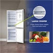 Conserv 11.5cf Tall Frost Free Ref-Freezer 24in Wine Rack E-Star 43dB Stainless