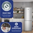 Conserv 11.5cf Tall Frost Free Ref-Freezer 24in Wine Rack E-Star 43dB Stainless