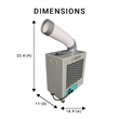 Equator 7000BTU Weatherized Outdoor Air Conditioner+Fan IP24 Casters 110V
