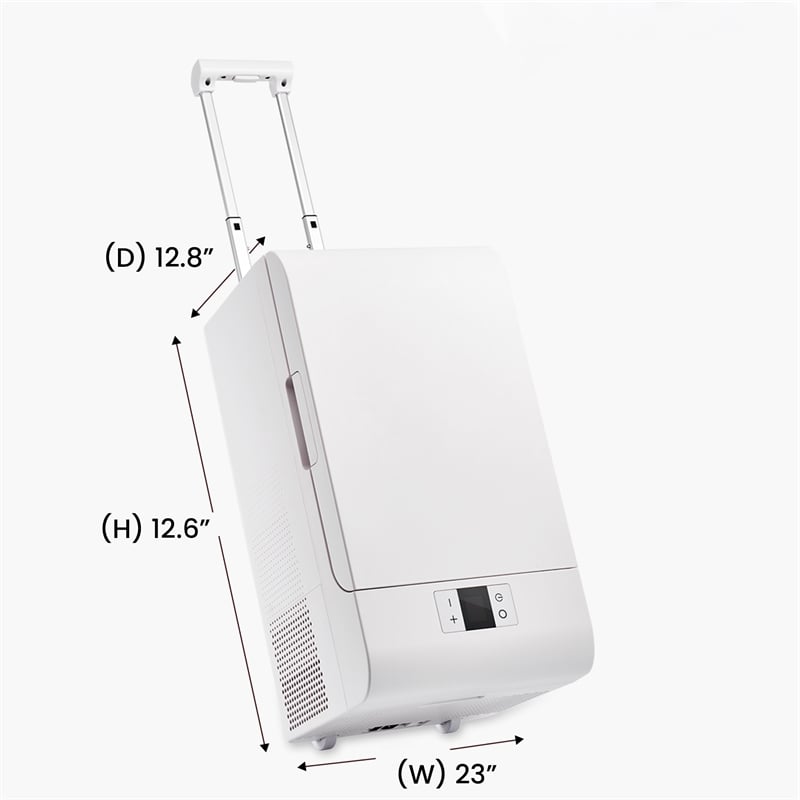 Equator Rolling Fridge-Freezer Portable Casters Retractable Handle 0.7cf 12/110V