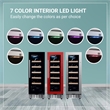 18 bottle Built-in/Freestanding Wine Ref with 7 color LED Lights