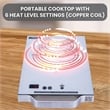 Equator 11inch Portable Single-Burner Induction Cooktop - with Handle in Silver