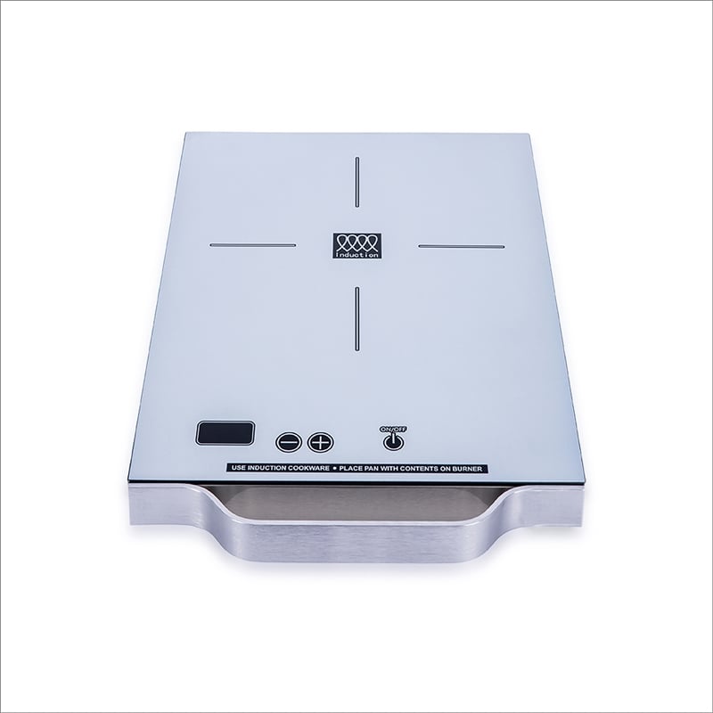 Equator 11inch Portable Single-Burner Induction Cooktop - with Handle in Silver