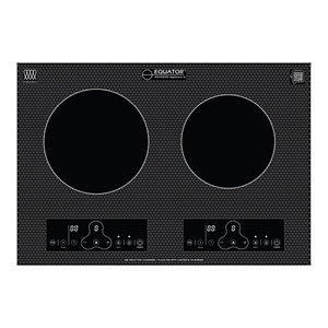 Equator 20&quot Built in/Freestanding 2 Horizontal Burner Induction Cooktop in Black
