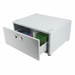 Equator Laundry Pedestal with Drawer in White
