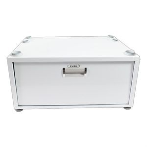 Equator Laundry Pedestal with Drawer in White