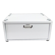 Equator Laundry Pedestal with Drawer in White