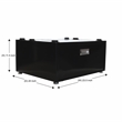 Equator Laundry Pedestal with Drawer in Black