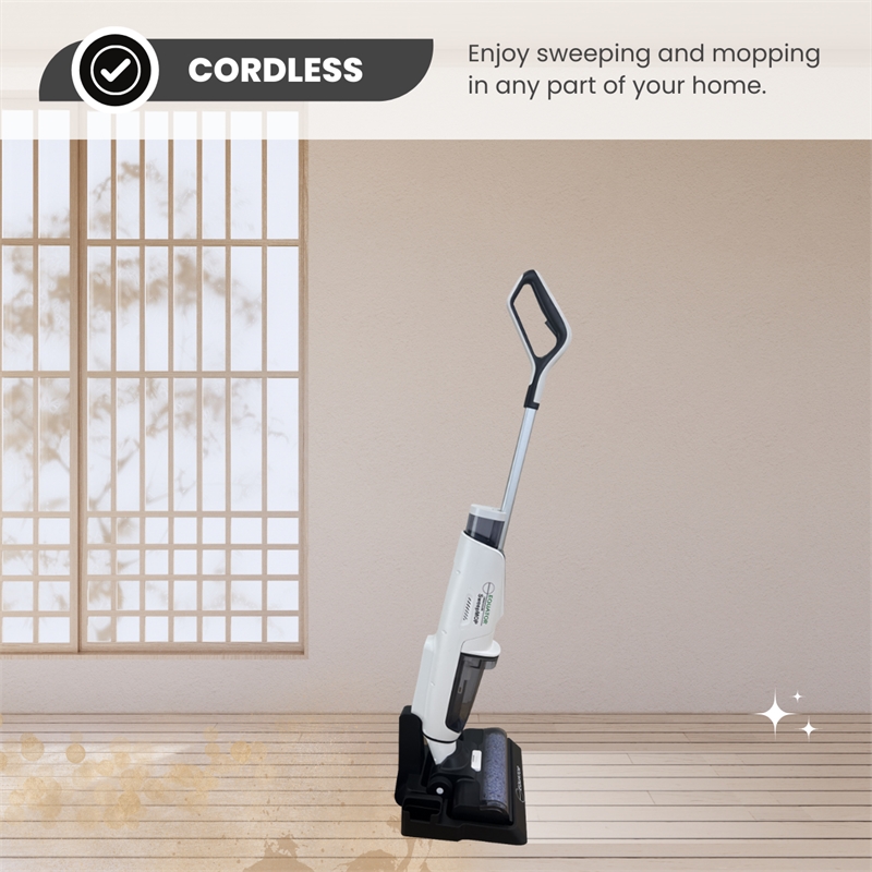 Equator Cordless Self Cleaning Wet / Dry Vacuum Sweep Mop in White