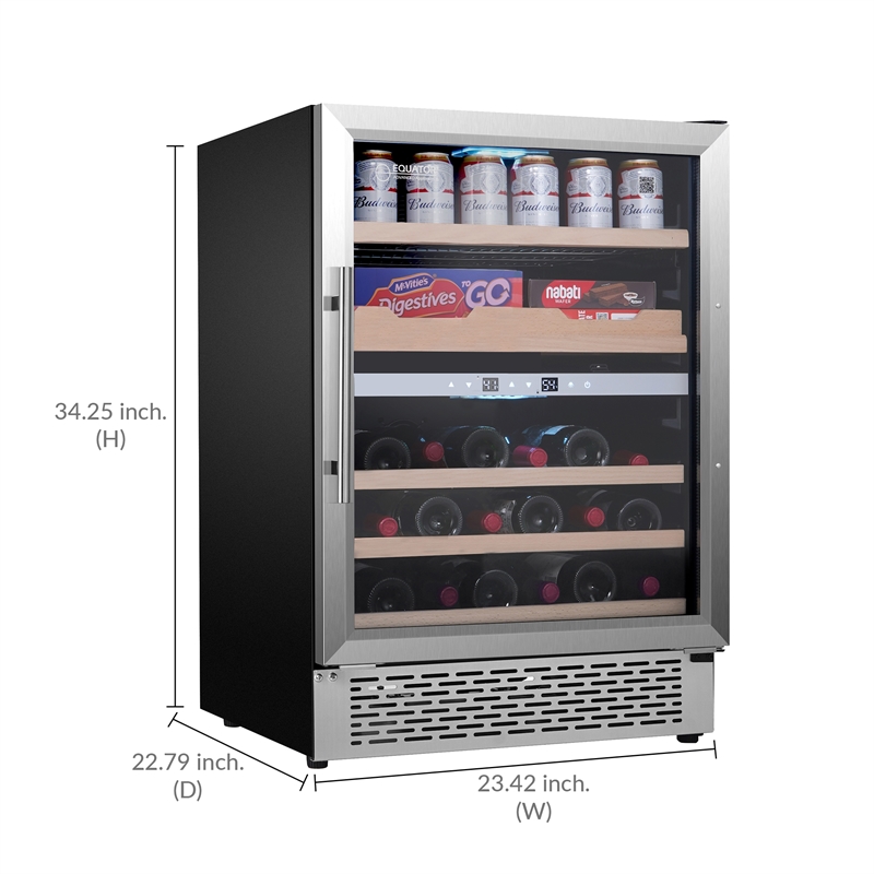 Equator 2-Zone Luxury Gourmet Center cans+wine bottles+fine foods FS & Built-in