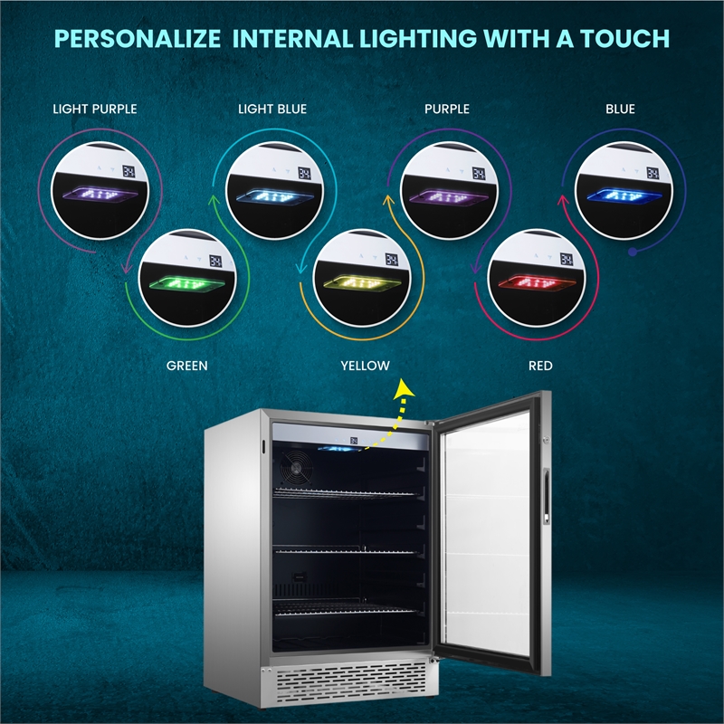 Equator 4.6cf Outdoor/Indoor Refrigerator IPX4 SS Builtin/FS 110 cans 6 Bottles