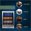 Equator 4.6cf Outdoor/Indoor Refrigerator IPX4 SS Builtin/FS 110 cans 6 Bottles