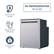 Equator 12V/DC Mini-Fridge Freezer 2.8cf Silver for RV BOAT OFF-GRID