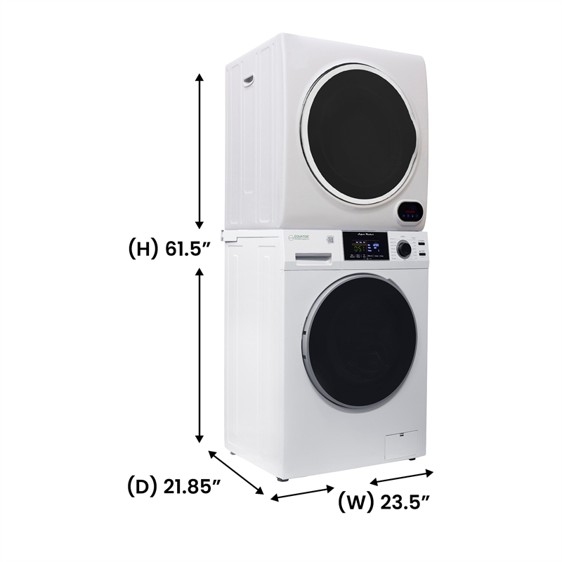 Equator Digital Pet 15 lbs Compact 110V Set Sani Washer+Vented 3.5cf Dryer