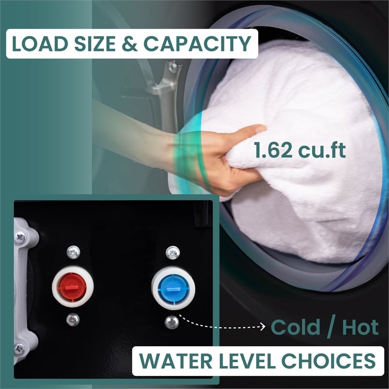 Equator Pet Compact 110V Vented/Ventless 15 lbs Sani Combo Washer Dryer in Black
