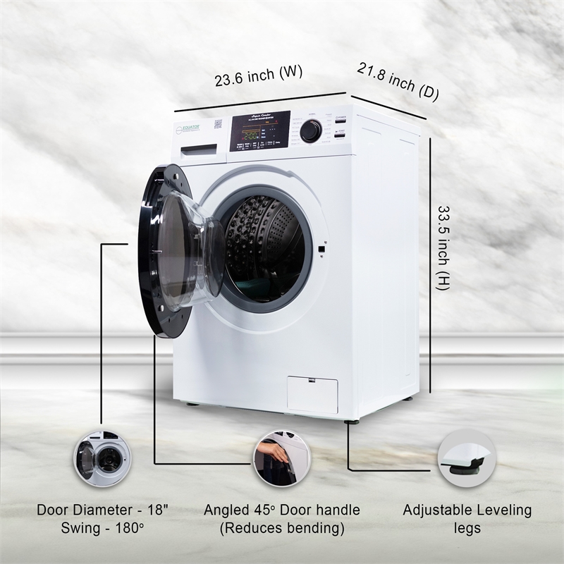 Equator Advanced Appliances 1.62cf Plastic Washer Dryer in White