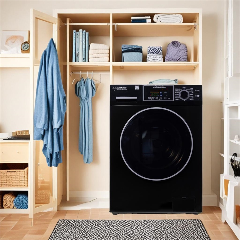 Equator Advanced Appliances 1.62cf Plastic Washer Dryer in Black