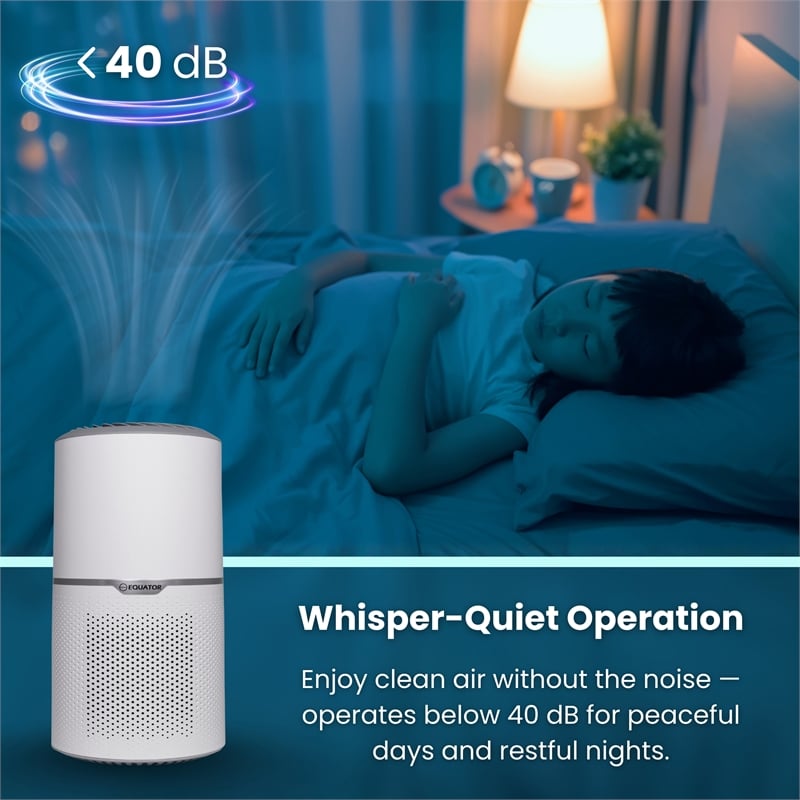 Equator 4.6lbs air purifier and air sterilizer/quiet standing with smoke removal