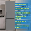 Conserv 12cf No Frost Bottom Freezer Refrigerator Wine Rack GARAGE READY E-Star