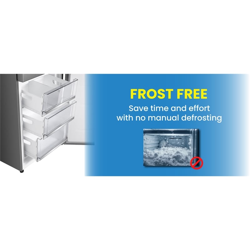 Bottom Mount Refrigerator-Freezer w/ICE MAKER Frost Free Reversible 110V - EStar