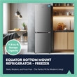 Bottom Mount Refrigerator-Freezer w/ICE MAKER Frost Free Reversible 110V - EStar