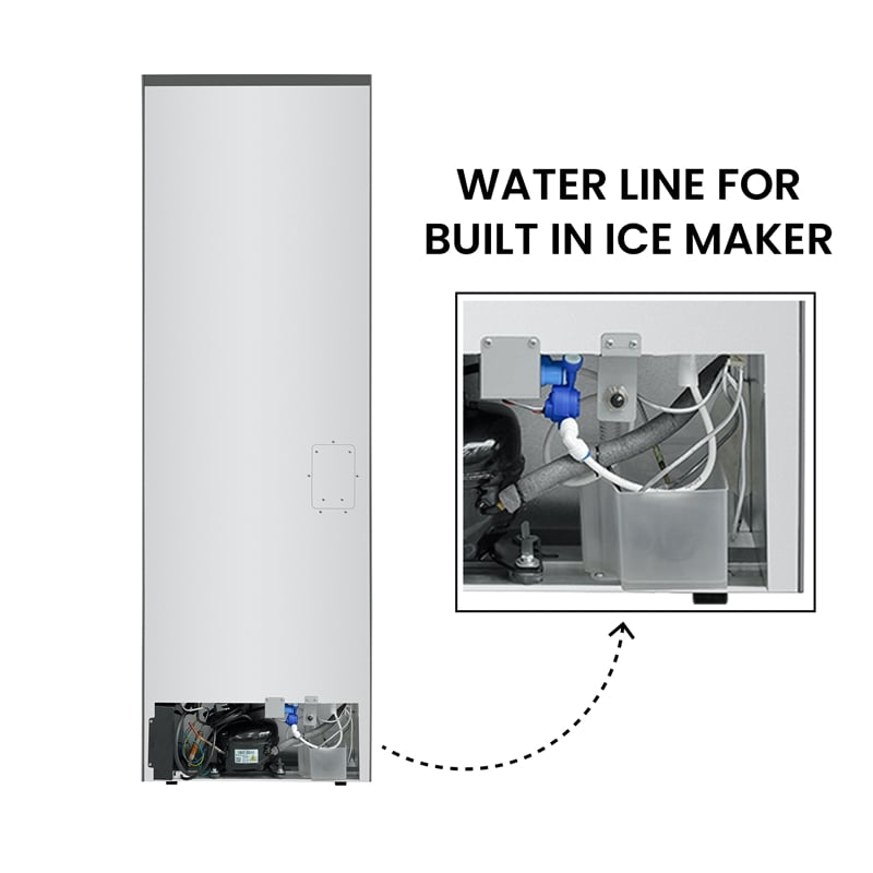 Bottom Mount Refrigerator-Freezer w/ICE MAKER Frost Free Reversible 110V - EStar