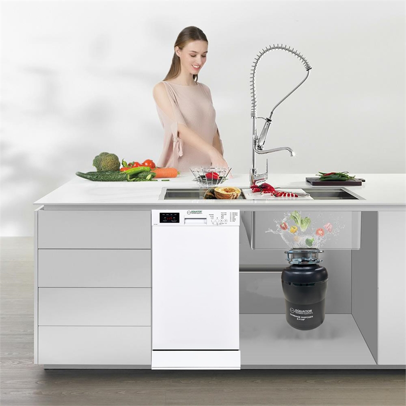 Equator 18 in Dishwasher 10 place QUIET 110V E-Star ADA+3/4 HP Garbage Disposer