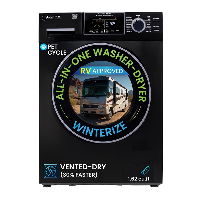 Equator All-in-One Washer Dryer VENTED-DRY  FASTER than Condense 15lb 110V