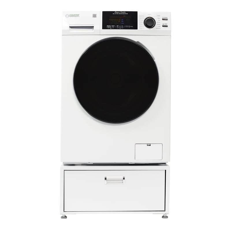 All-in-One Washer Dryer VENTED-DRY FASTER than Condense 15lb 110V + Pedestal
