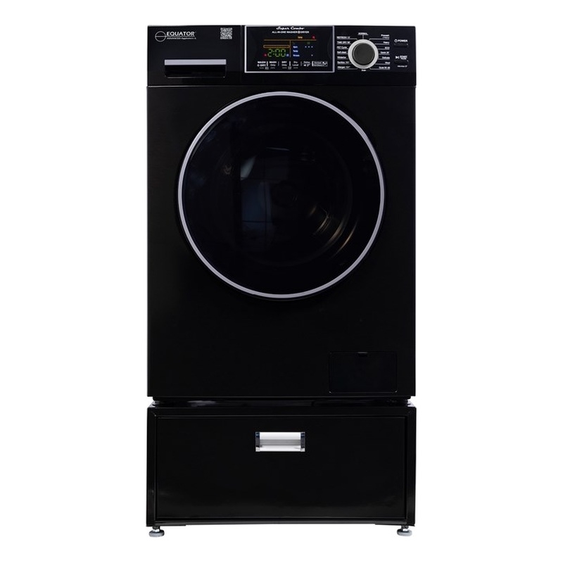 All-in-one Washer Dryer CONVERTIBLE PET Sanitize Cycle 15 lbs 1400RPM+Pedestal