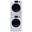 MARINE ANTI CORROSION Stackable Compact Washer 1.6cf+Sensor Dryer 3.1cf 110V