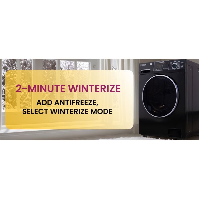 Equator All-in-One Washer Dryer VENTLESS/VENTED PET 1.62cf/15lbs+Portability Kit