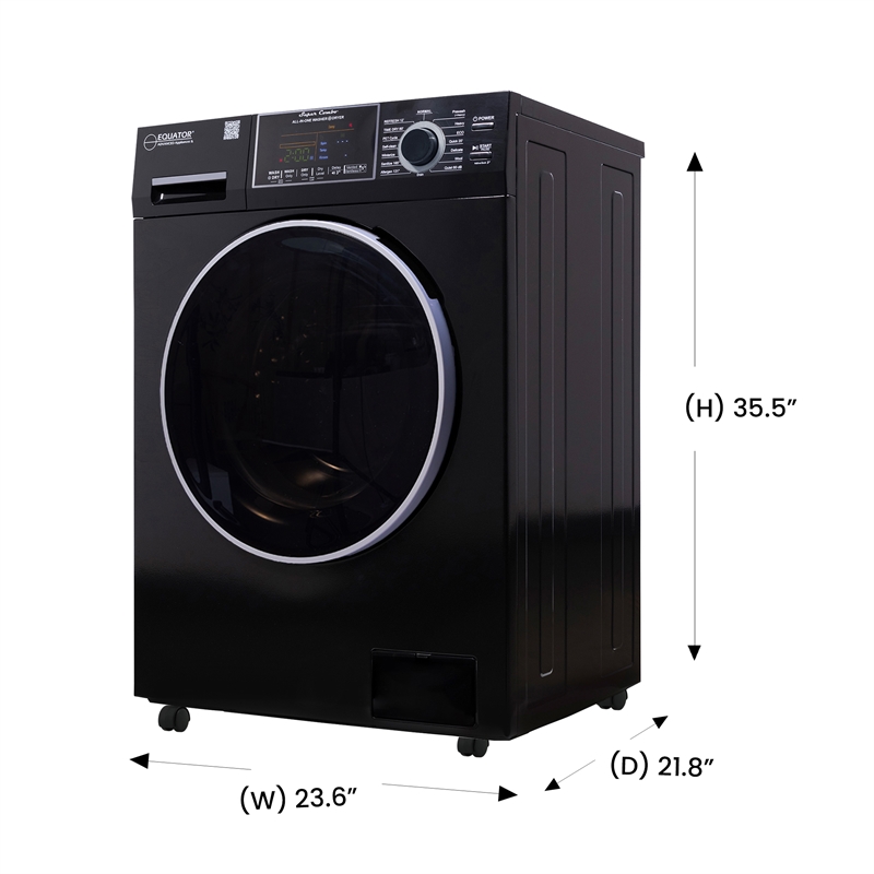 Equator All-in-One Washer Dryer VENTLESS/VENTED PET 1.62cf/15lbs+Portability Kit