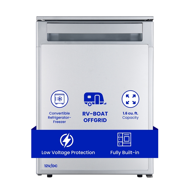 Equator Compact RV-Marine-Offgrid Refrigerator-Freezer 1.6cf 12V 110V