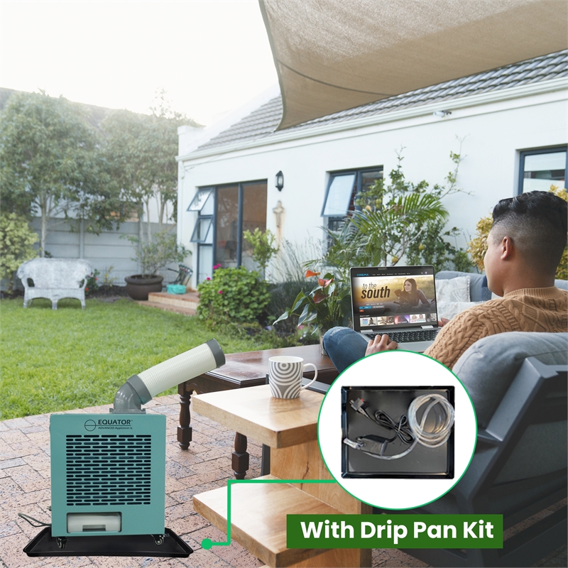 Equator 3-in-1 OUTDOOR AC+HEATER+FAN 9000 BTU 110V w/Wheels 110V + Drip Pan+Pump