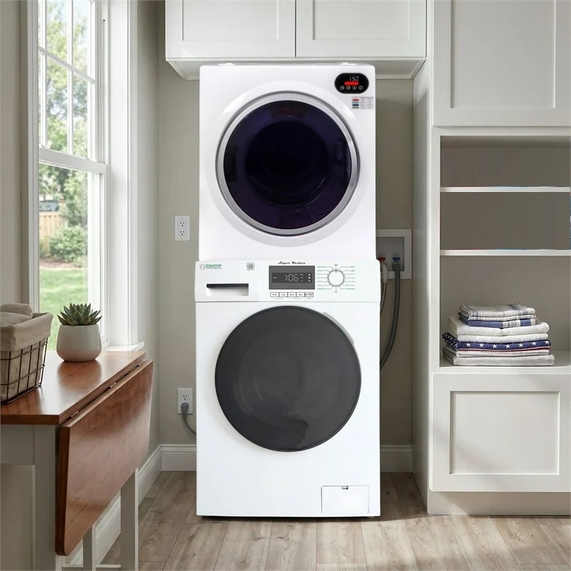 Equator Compact Stackable Laundry Washer EW 822 1.57cf + Dryer ED 848 2.6cf 110V