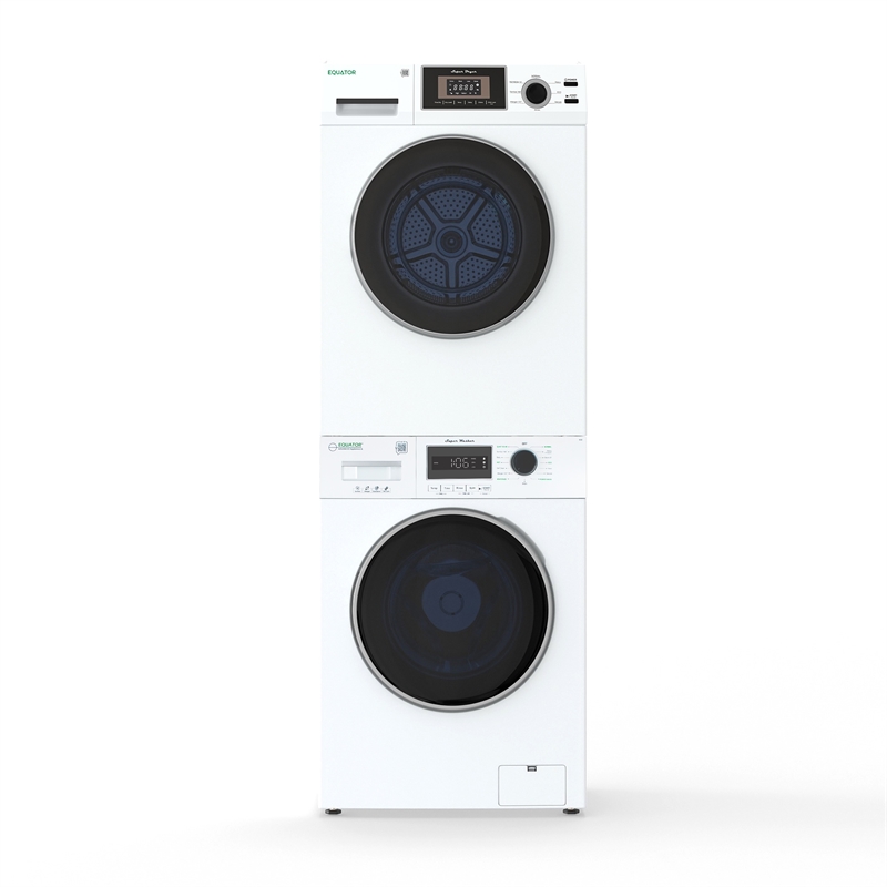 Equator COMPACT STACKABLE LAUNDRY Washer EW 822 1.57cf + Dryer ED 866 3.1cf 110V