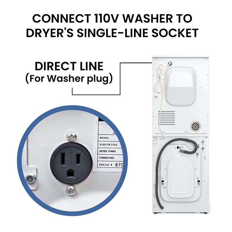 Equator Laundry 110V 15 Lb EW826 Washer 1.62cf+13Lb ED866 DL Vented Dryer 3.1cf