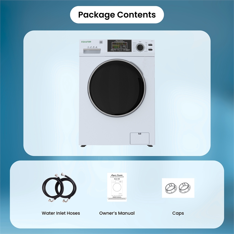 Equator Max All-in-One VENTED/VENTLESS Washer-Dryer 2.5cf/26lbs 1400RPM 110V