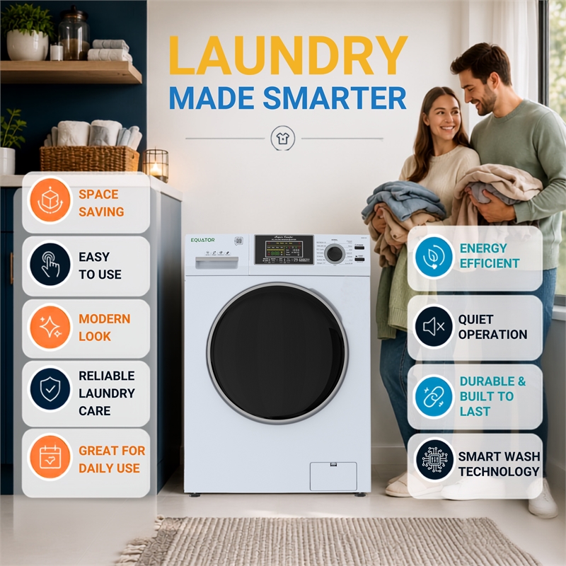 Equator Max All-in-One VENTED/VENTLESS Washer-Dryer 2.5cf/26lbs 1400RPM 110V