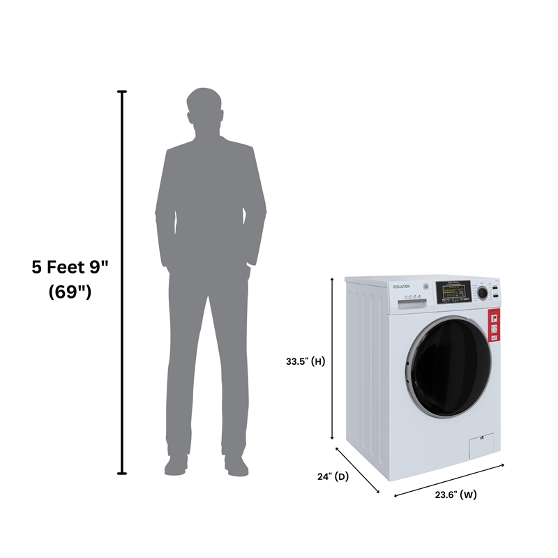 Equator Max All-in-One VENTED/VENTLESS Washer-Dryer 2.5cf/26lbs 1400RPM 110V